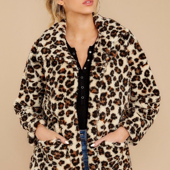 Z Supply Leopard Teddy Jacket - Picture 1 of 2